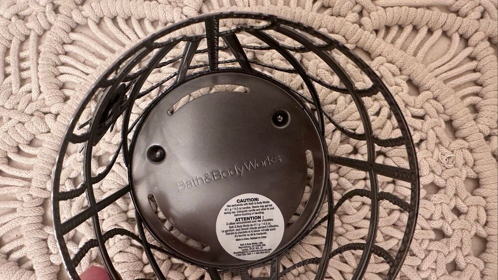 Bath and Body Works Black 3 Wick Candle Holder Fancy Spider - Picture 3 of 4